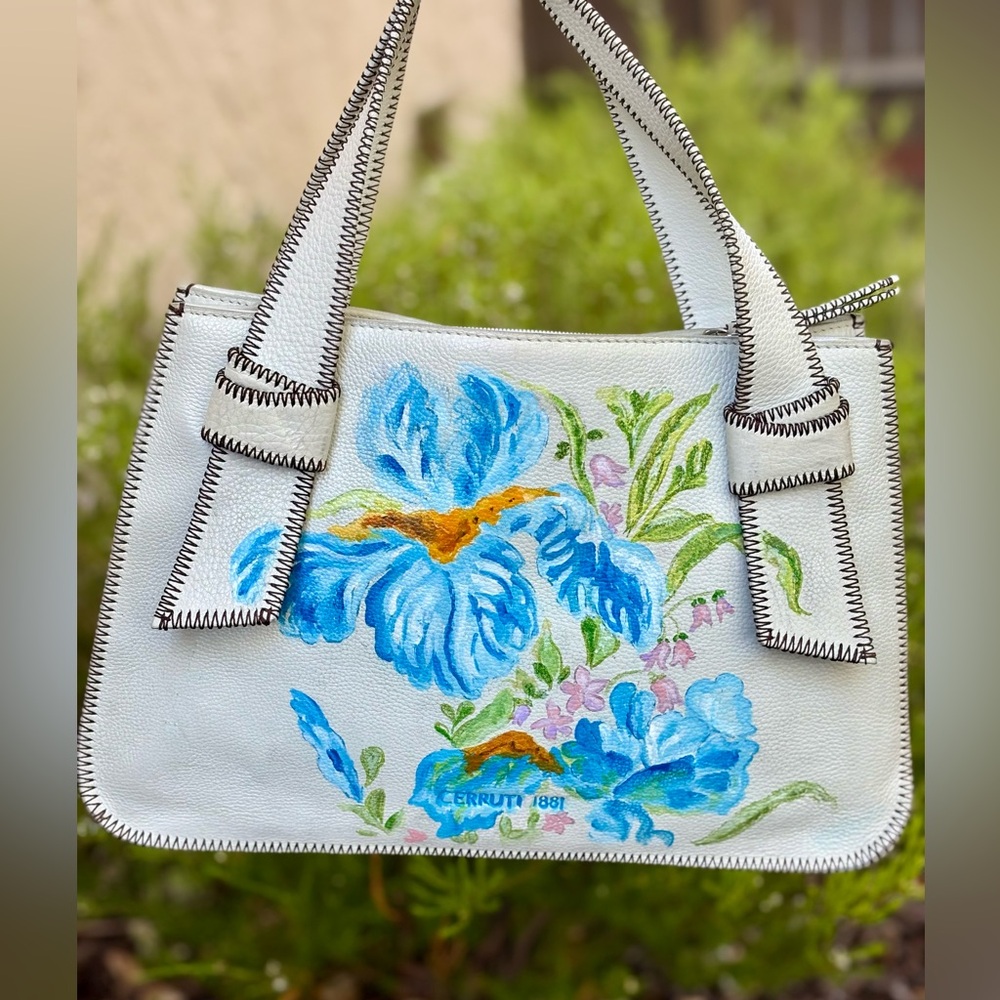 Cerruti 1881 White Leather Bag